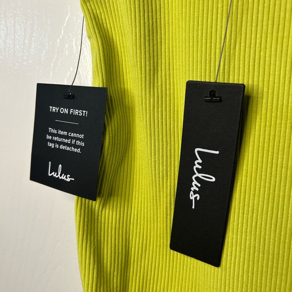 Lulu's Vibrant Lime Green Dress - Picture 2 of 9